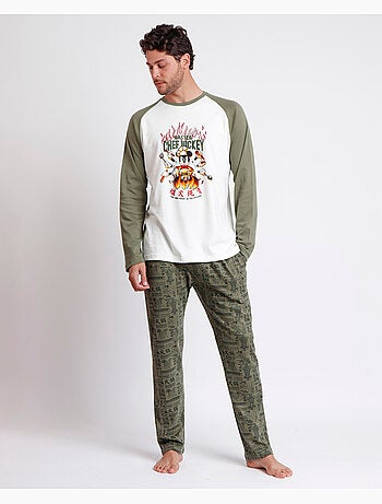 DISNEY Pijama Manga Larga Chef Mickey para Hombre