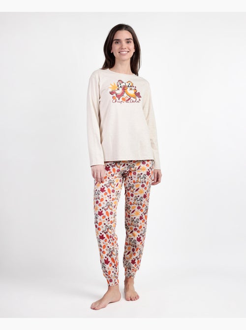 DISNEY Pijama Manga Larga Chip N´Dale para Mujer - Kiabi DISNEY Pijama Manga Larga Chip N´Dale para Mujer - Kiabi