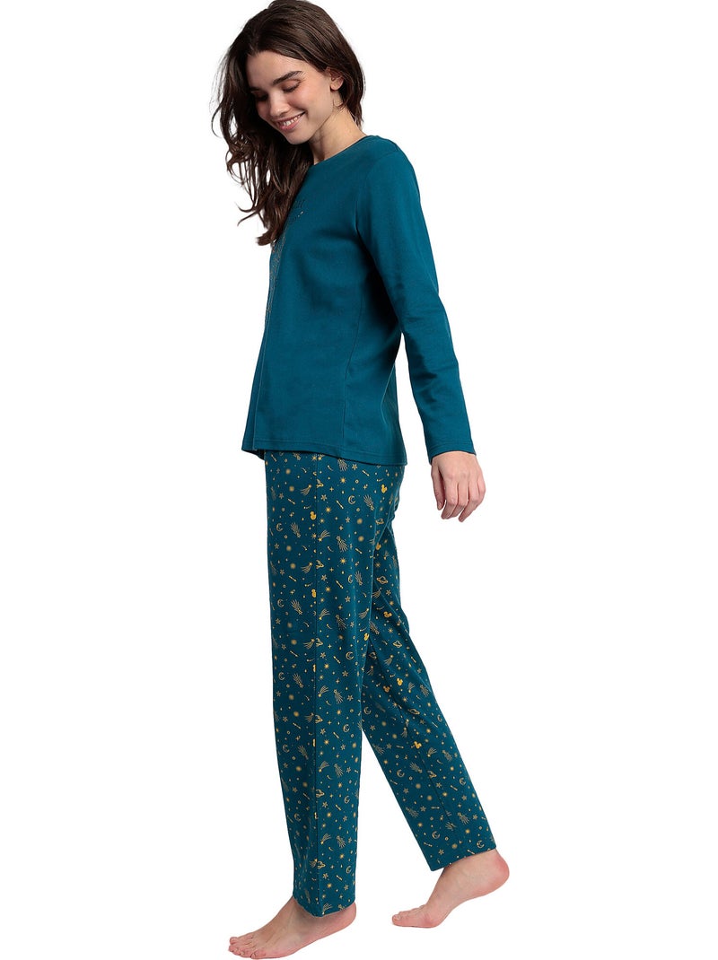 DISNEY Pijama Manga Larga Cosmic Wheel para Mujer Azul - Kiabi