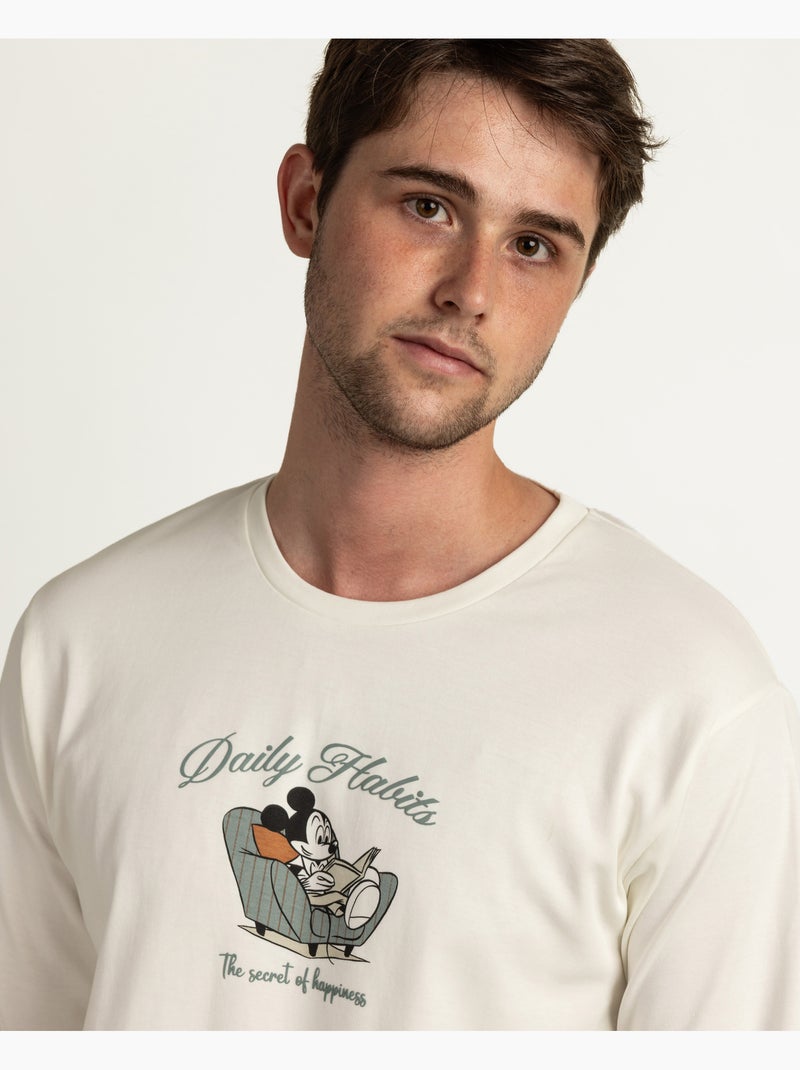 DISNEY Pijama Manga Larga Daily Habits para Hombre Gris claro - Kiabi