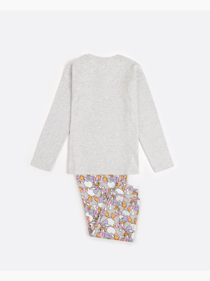 DISNEY Pijama Manga Larga Daisy Sweet para Niña Gris jaspeado - Kiabi
