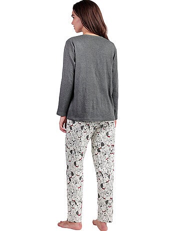 DISNEY Pijama Manga Larga Dalmatians Varsity para Mujer