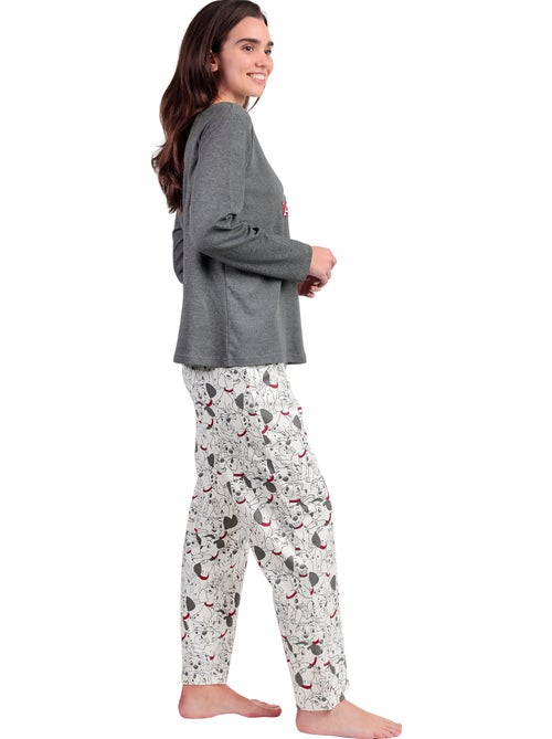 DISNEY Pijama Manga Larga Dalmatians Varsity para Mujer - Kiabi