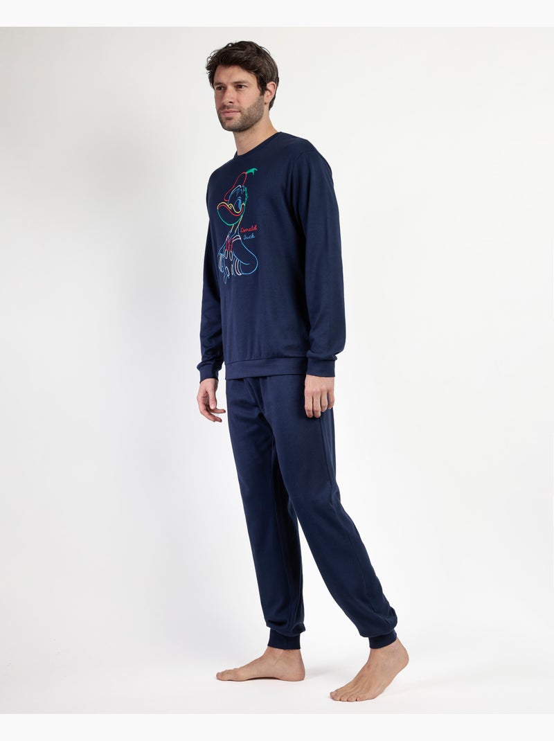 DISNEY Pijama Manga Larga Donald Ok para Hombre Azul marino - Kiabi
