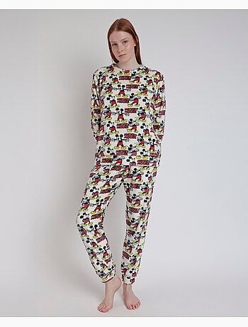 DISNEY Pijama Manga Larga Estampado Calentito Best Mickey para Mujer