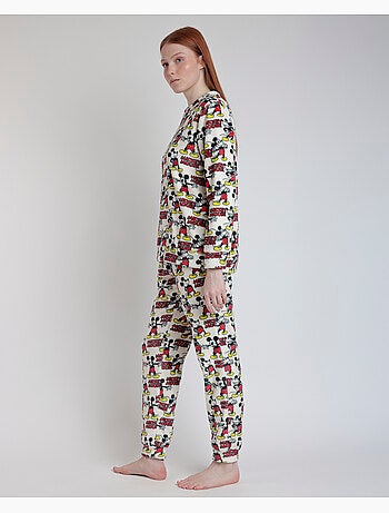 DISNEY Pijama Manga Larga Estampado Calentito Best Mickey para Mujer