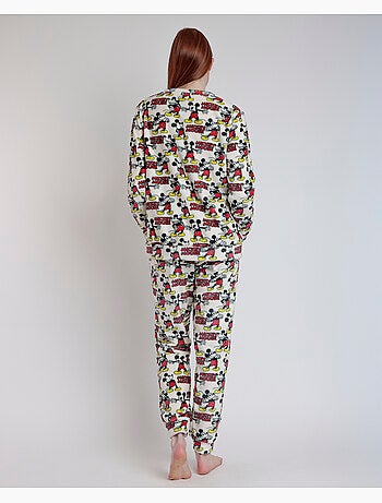 DISNEY Pijama Manga Larga Estampado Calentito Best Mickey para Mujer