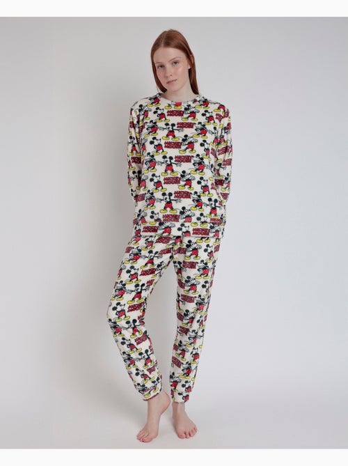 DISNEY Pijama Manga Larga Estampado Calentito Best Mickey para Mujer - Kiabi