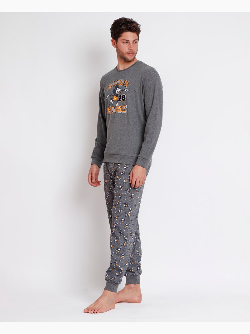 DISNEY Pijama Manga Larga Express Yourself para Hombre Gris jaspeado - Kiabi
