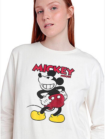 DISNEY Pijama Manga Larga Felpa Best Mickey para Mujer