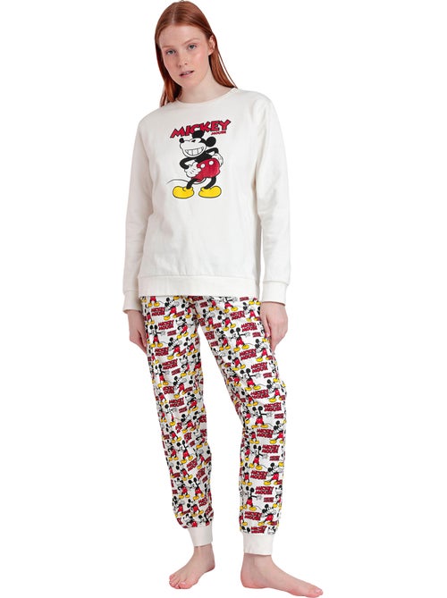 DISNEY Pijama Manga Larga Felpa Best Mickey para Mujer - Kiabi