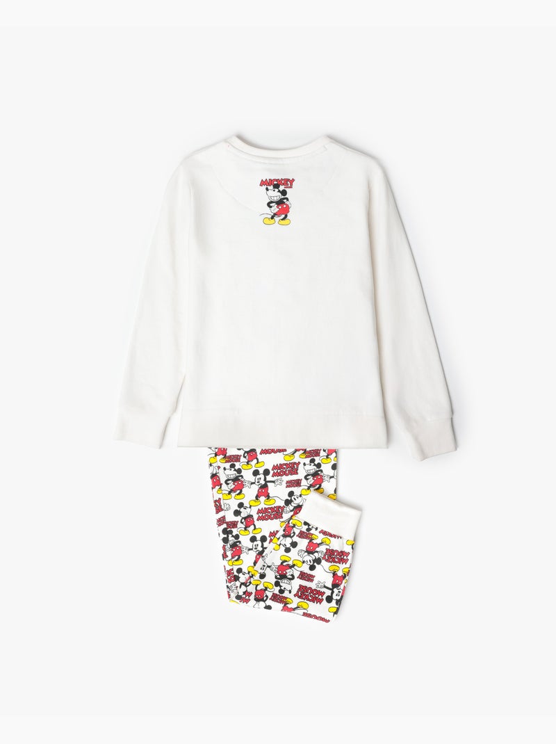 DISNEY Pijama Manga Larga Felpa Best Mickey para Niña Crudo - Kiabi