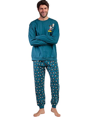 DISNEY Pijama Manga Larga Felpa Lost Mickey para Hombre