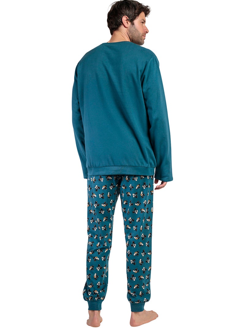 DISNEY Pijama Manga Larga Felpa Lost Mickey para Hombre Azul - Kiabi