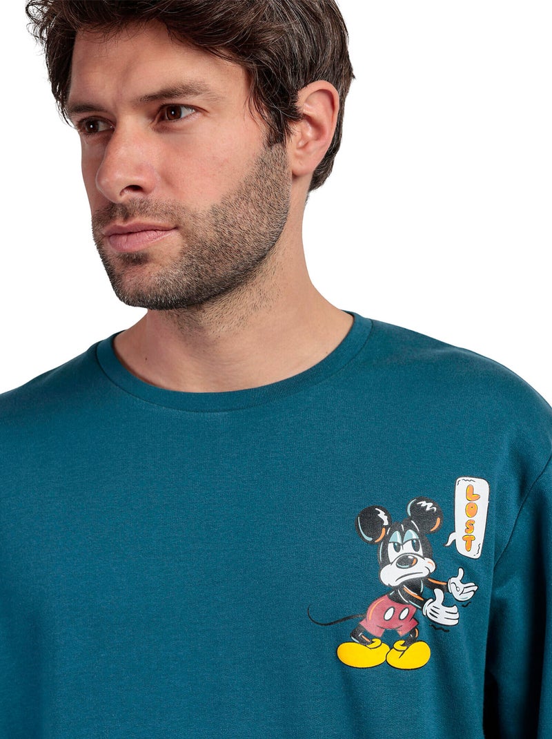 DISNEY Pijama Manga Larga Felpa Lost Mickey para Hombre Azul - Kiabi
