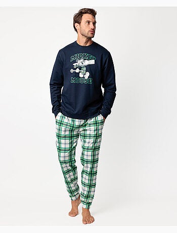 DISNEY Pijama Manga Larga Felpa Ski Mouse para Hombre
