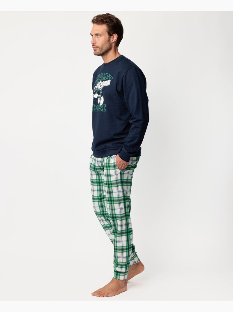 DISNEY Pijama Manga Larga Felpa Ski Mouse para Hombre Azul marino - Kiabi