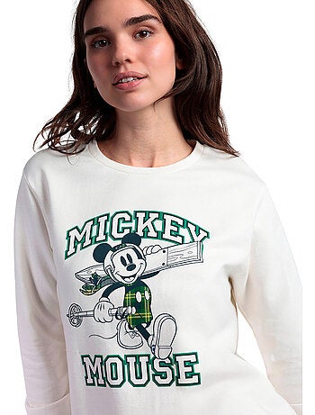 DISNEY Pijama Manga Larga Felpa Ski Mouse para Mujer