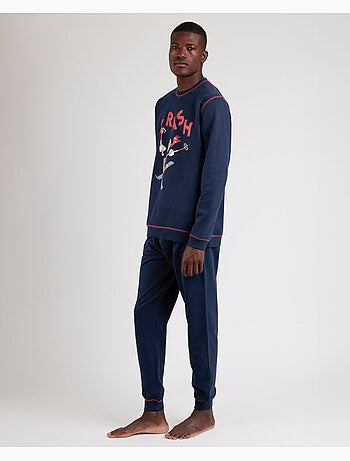 DISNEY Pijama Manga Larga Felpa Winter Club para Hombre