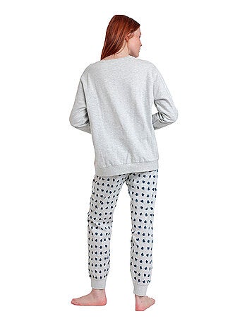 DISNEY Pijama Manga Larga Felpa You Make Me Love para Mujer