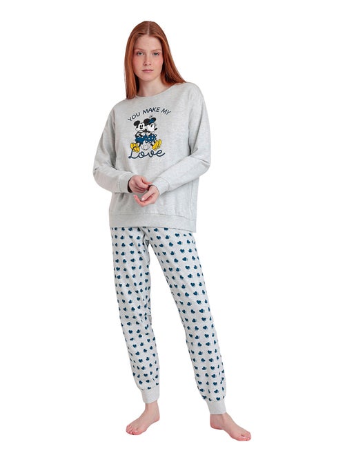 DISNEY Pijama Manga Larga Felpa You Make Me Love para Mujer - Kiabi DISNEY Pijama Manga Larga Felpa You Make Me Love para Mujer - Kiabi