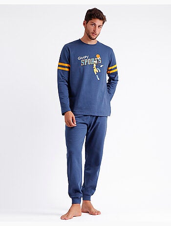 DISNEY Pijama Manga Larga Goofy Stories para Hombre