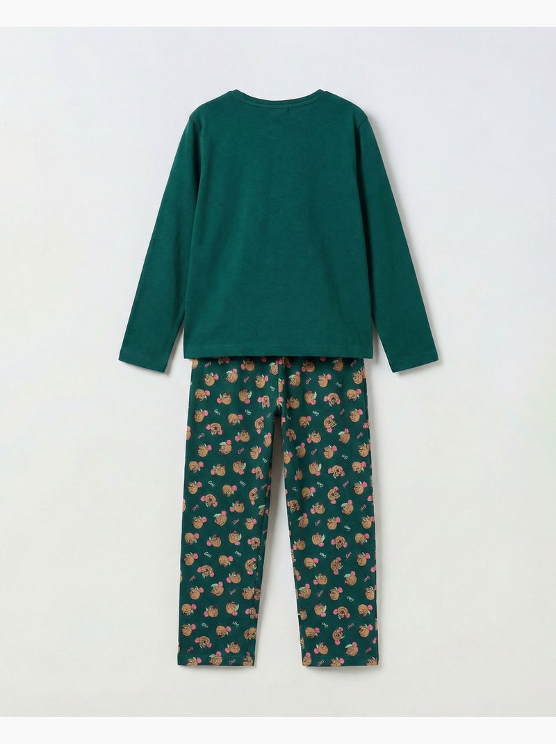 DISNEY Pijama Manga Larga Gus Gus Cheese para Niña Verde - Kiabi