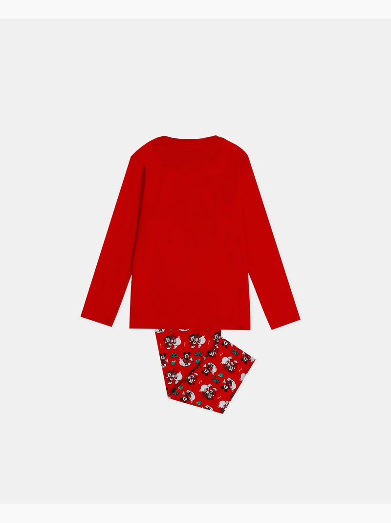 DISNEY Pijama Manga Larga Holidays para Niño Rojo - Kiabi