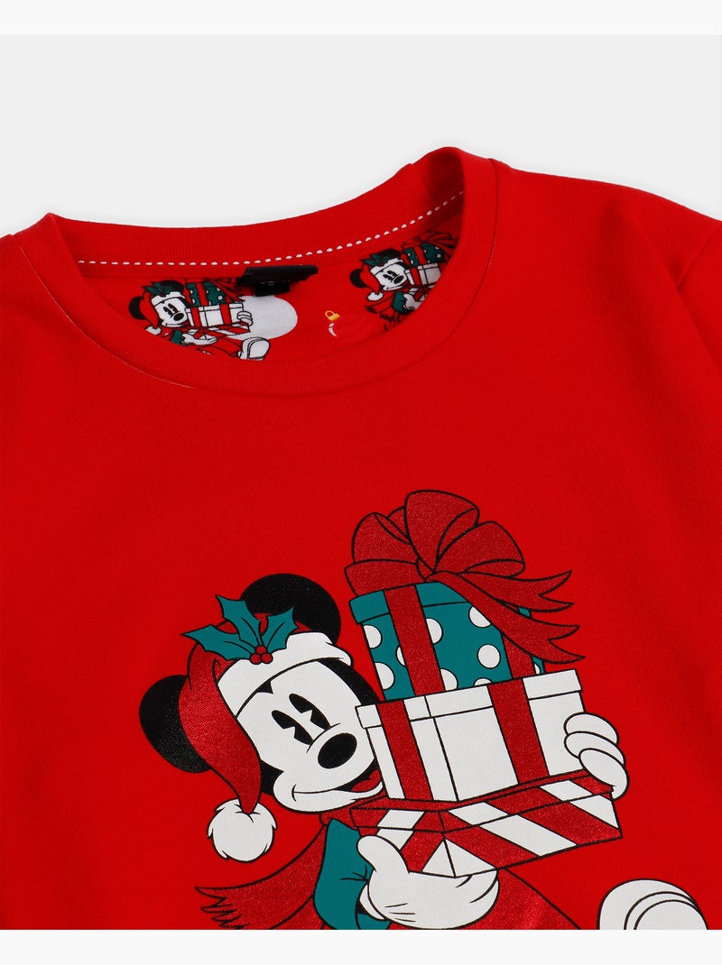 DISNEY Pijama Manga Larga Holidays para Niño Rojo - Kiabi