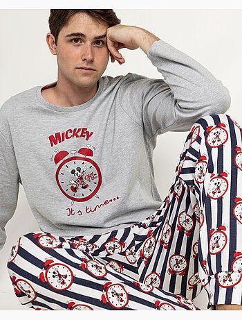 DISNEY Pijama Manga Larga It´S Time para Hombre
