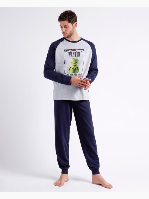 DISNEY Pijama Manga Larga Kermit Wanted para Hombre - Kiabi DISNEY Pijama Manga Larga Kermit Wanted para Hombre - Kiabi