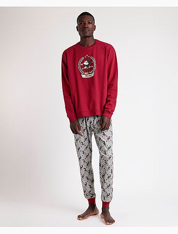DISNEY Pijama Manga Larga King Mickey para Hombre