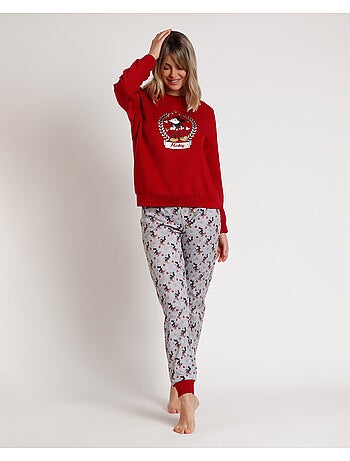 DISNEY Pijama Manga Larga King Mickey para Mujer