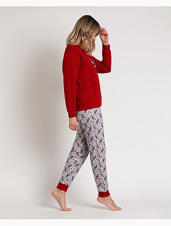 DISNEY Pijama Manga Larga King Mickey para Mujer