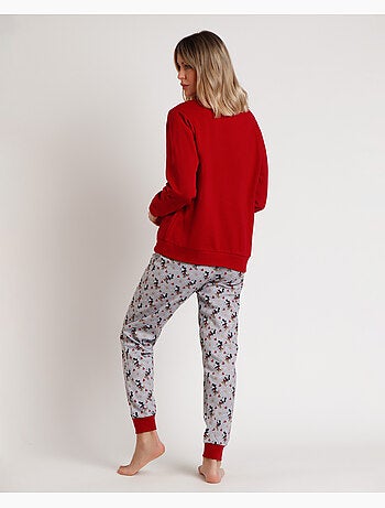 DISNEY Pijama Manga Larga King Mickey para Mujer