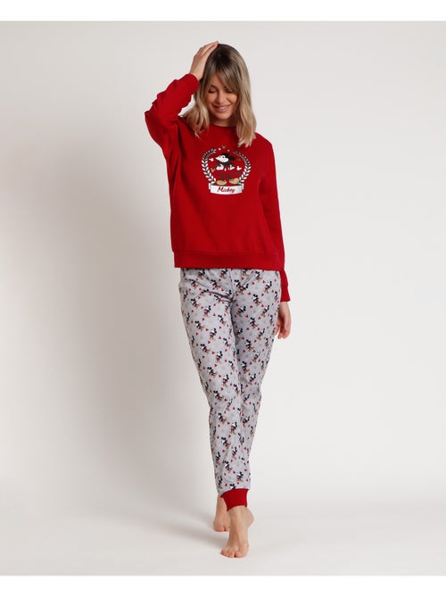 DISNEY Pijama Manga Larga King Mickey para Mujer - Kiabi DISNEY Pijama Manga Larga King Mickey para Mujer - Kiabi