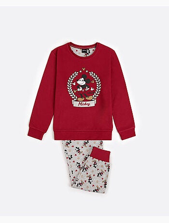 DISNEY Pijama Manga Larga King Mickey para Niña