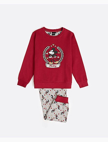 DISNEY Pijama Manga Larga King Mickey para Niño