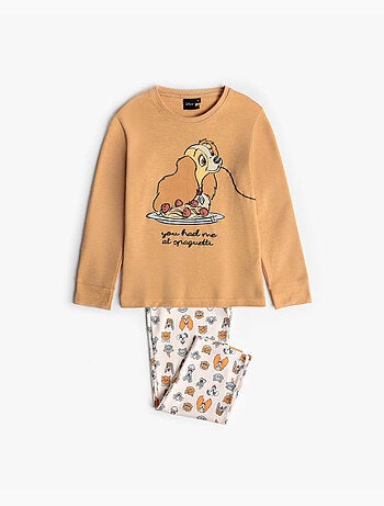DISNEY Pijama Manga Larga Love Dinner para Niña
