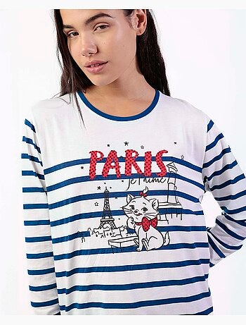 DISNEY Pijama Manga Larga Marie Paris para Mujer
