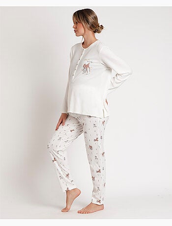 DISNEY Pijama Manga Larga Maternity Bambi You are so Loved para Mujer