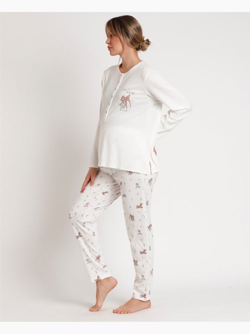 DISNEY Pijama Manga Larga Maternity Bambi You are so Loved para Mujer - Kiabi DISNEY Pijama Manga Larga Maternity Bambi You are so Loved para Mujer - Kiabi