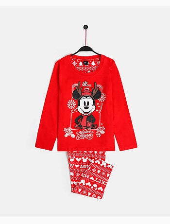 DISNEY Pijama Manga Larga Mickey Christmas para Niña