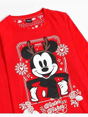 DISNEY Pijama Manga Larga Mickey Christmas para Niño