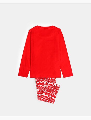 DISNEY Pijama Manga Larga Mickey Christmas para Niño