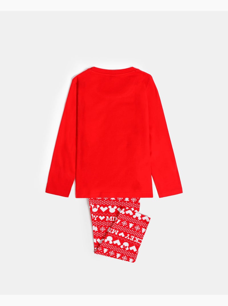 DISNEY Pijama Manga Larga Mickey Christmas para Niño Rojo - Kiabi