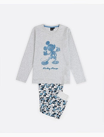 DISNEY Pijama Manga Larga Mickey Jeans para Niño