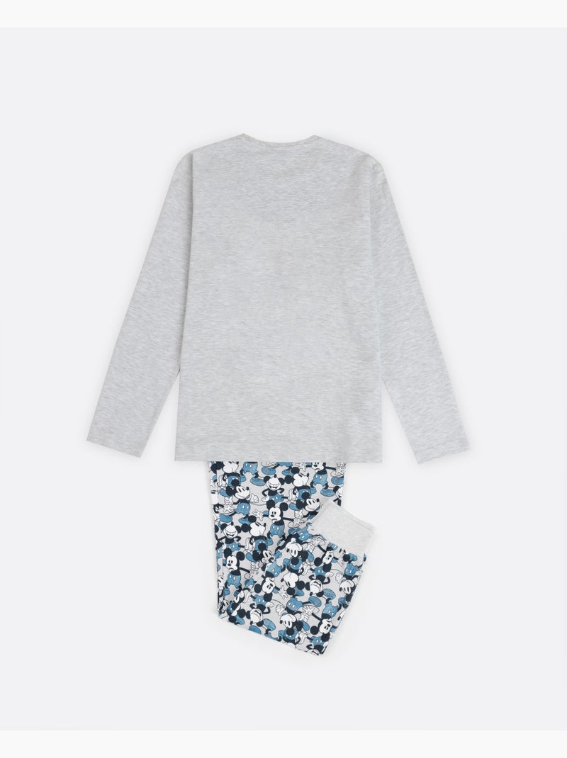 DISNEY Pijama Manga Larga Mickey Jeans para Niño Gris jaspeado - Kiabi