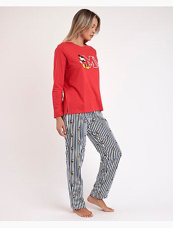 DISNEY Pijama Manga Larga Mickey Ny Summer para Mujer
