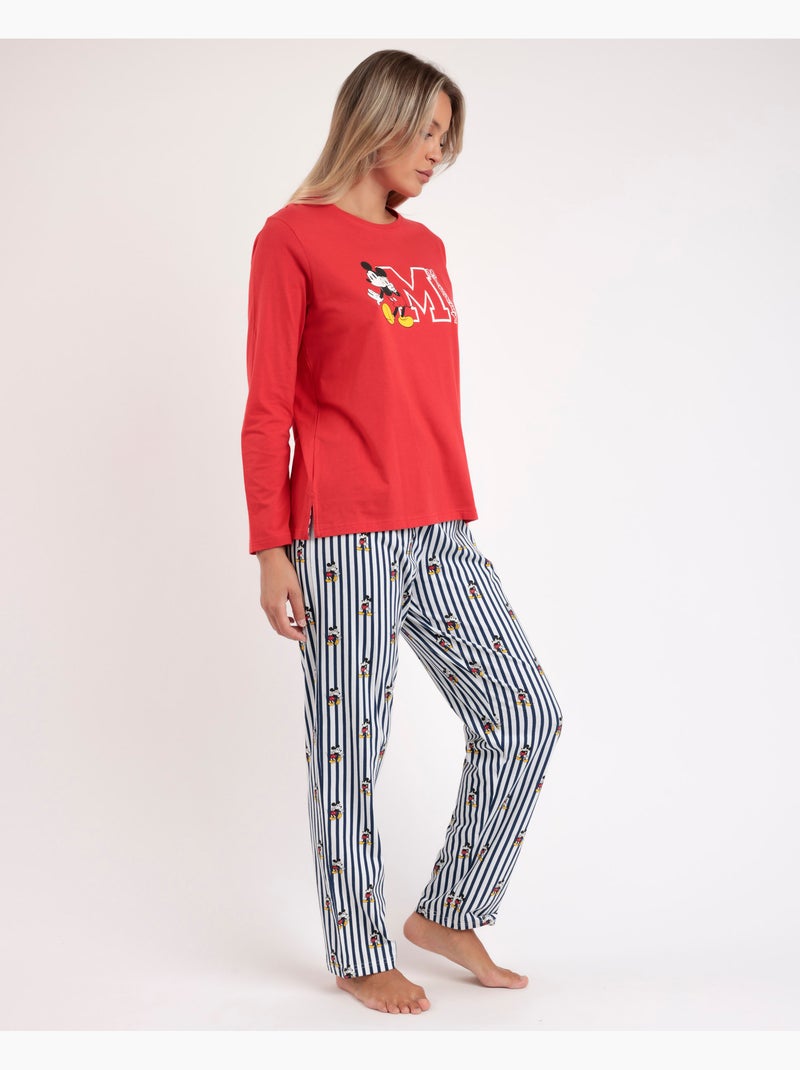 DISNEY Pijama Manga Larga Mickey Ny Summer para Mujer Rojo - Kiabi